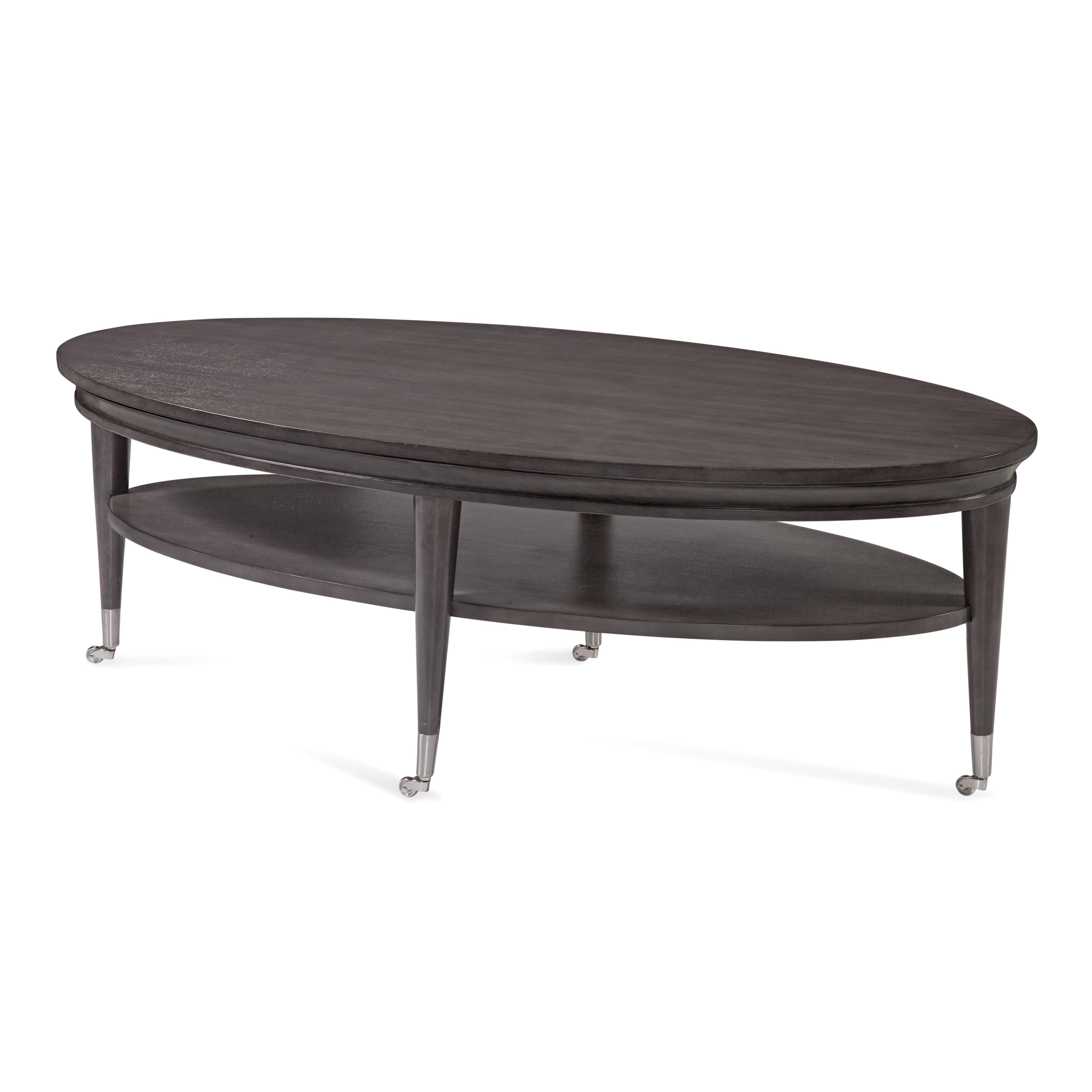 Bassett Mirror Thoroughly Modern Essex Oval Cocktail Table Darvin